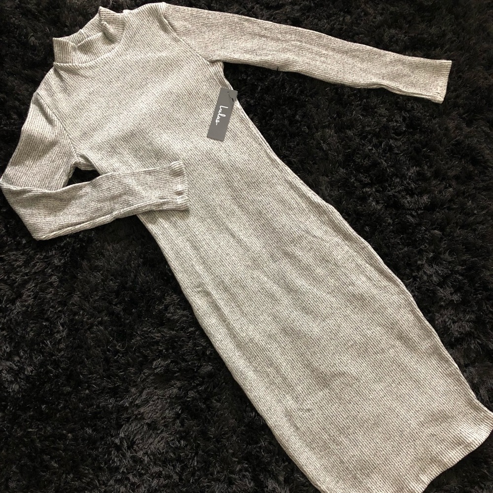 Lulu’s grey bodycon sweater dress- MEDIUM